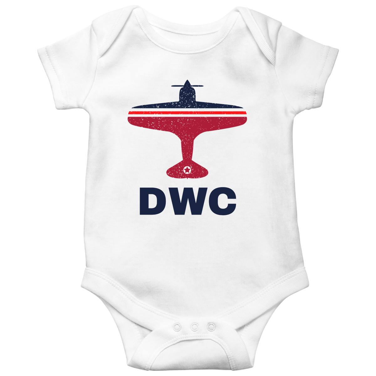 Fly Dubai DWC Airport Baby Bodysuits | White