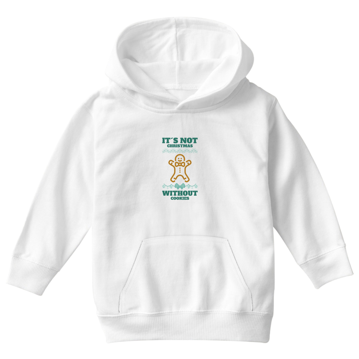 It's Not Christmas Without Cookies Kids Hoodie | White