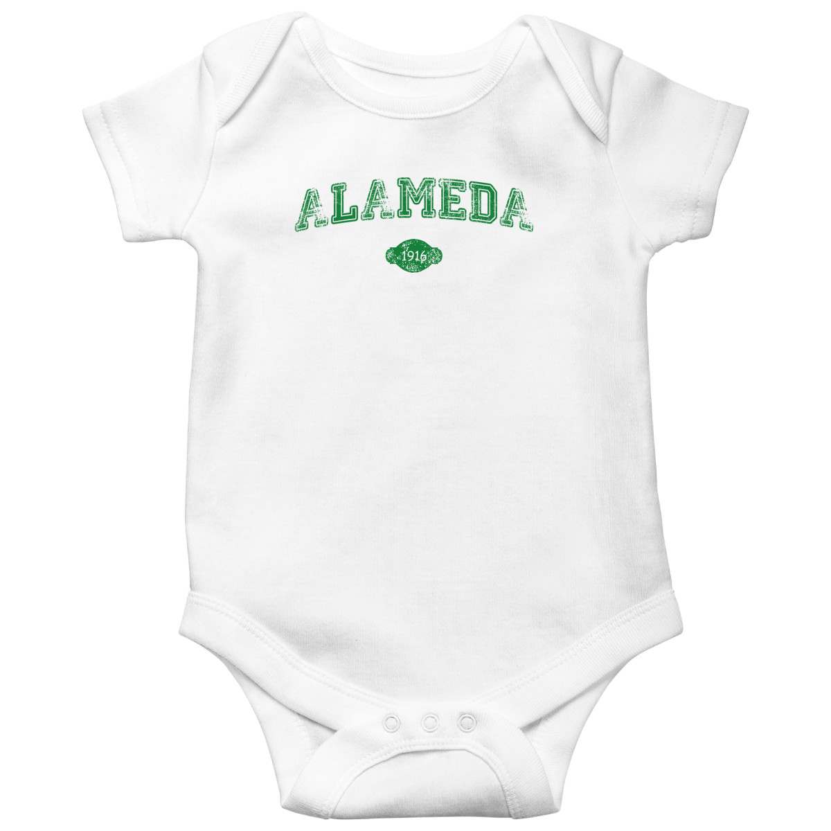 Alameda 1916 Baby Bodysuits | White