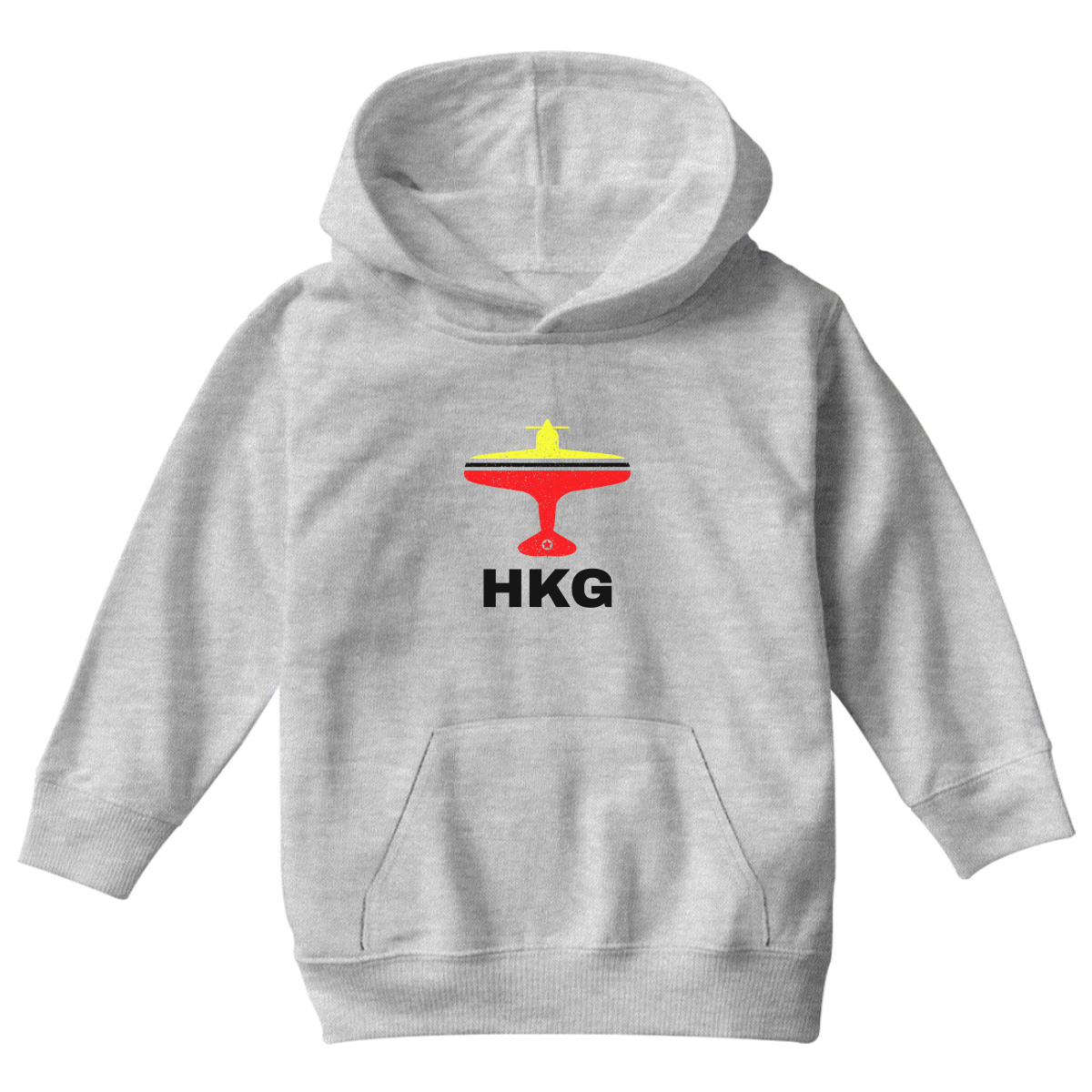 Fly Hong Kong HKG Airport Kids Hoodie | Gray