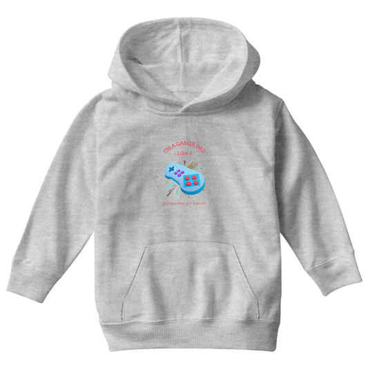 I'm a gamer like a dad Kids Hoodie | Gray