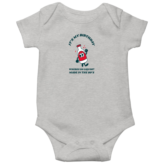 It is my birthday Baby Bodysuits | Gray
