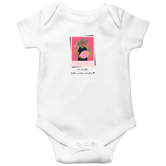 Grandma's Gold Baby Bodysuits | White