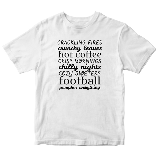 Fall List Kids T-shirt | White