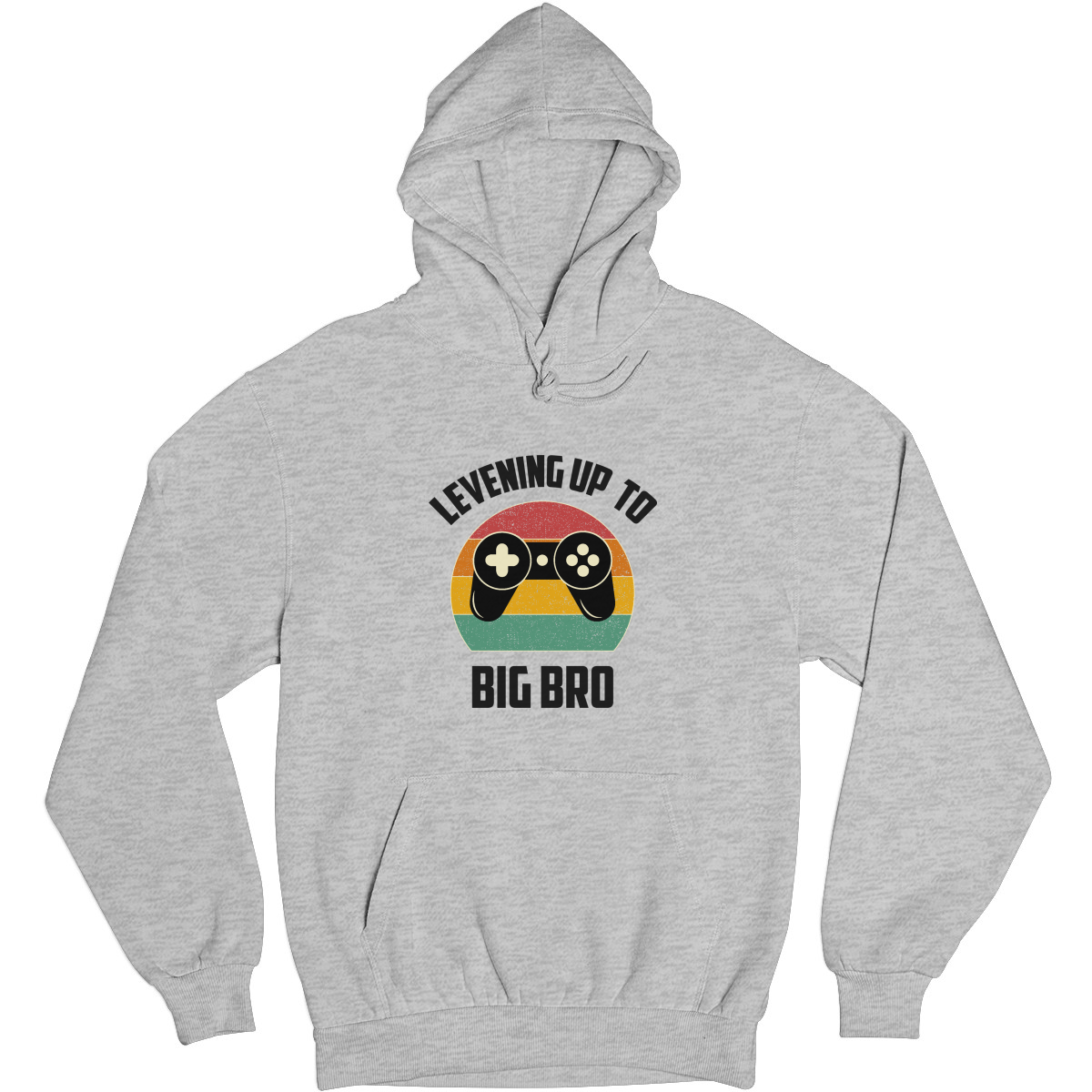 Leveling Up To Big Bro-2 Unisex Hoodie | Gray