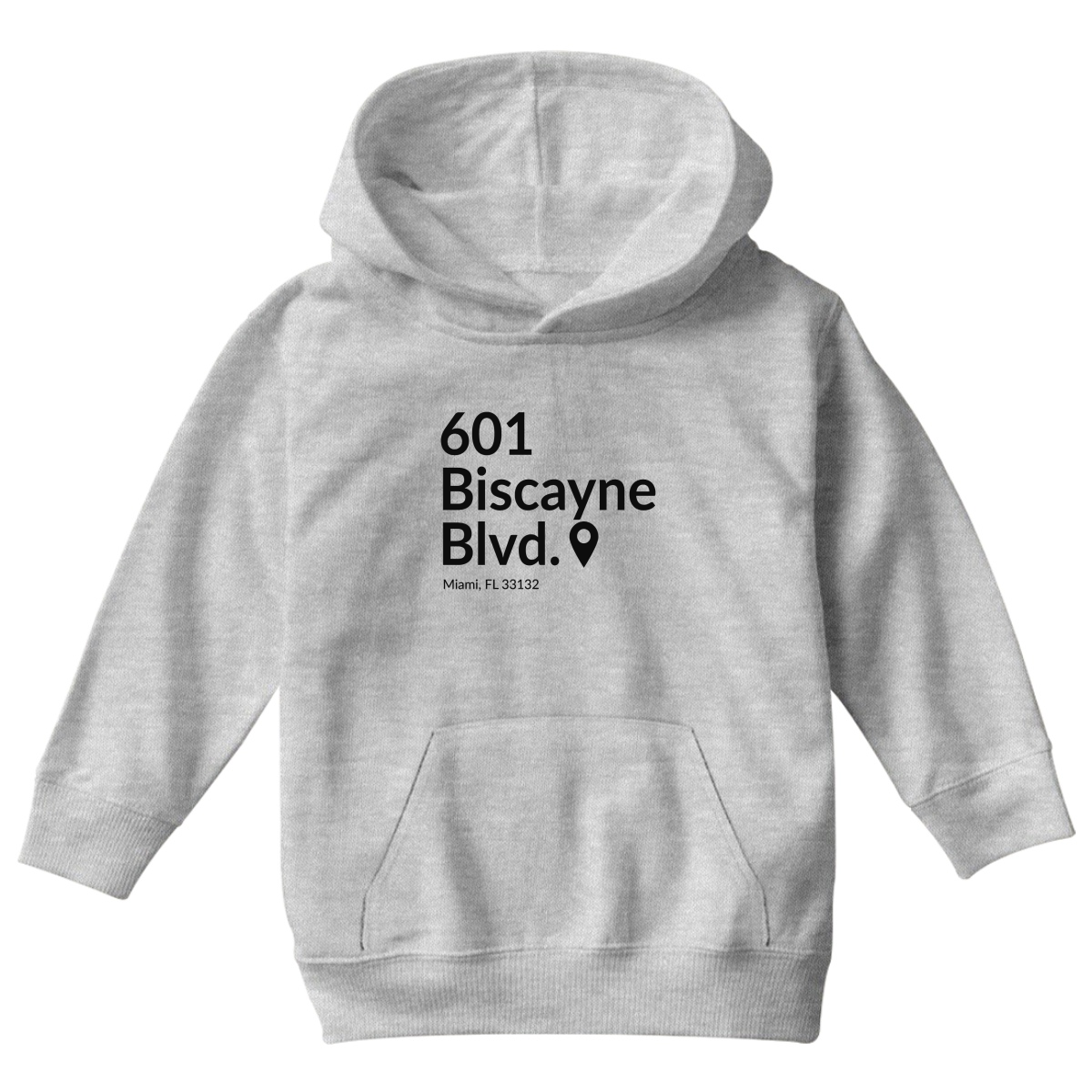 Miami Basketball Stadium Kids Hoodie | Gray