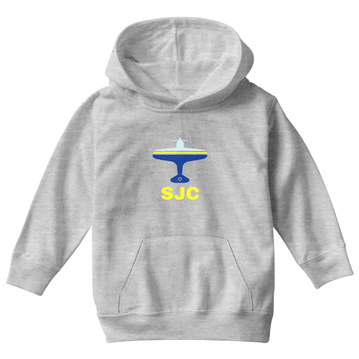 Fly San Jose SJC Airport Kids Hoodie | Gray