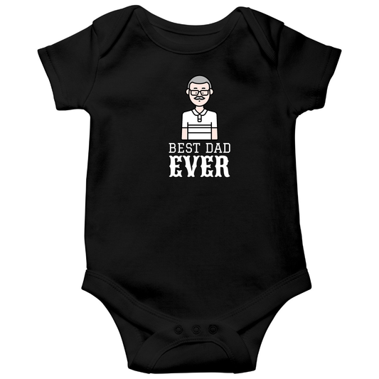 Best Dad Ever Baby Bodysuits | Black