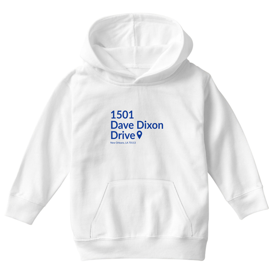 New Orleans Basketball Stadium Kids Hoodie | White