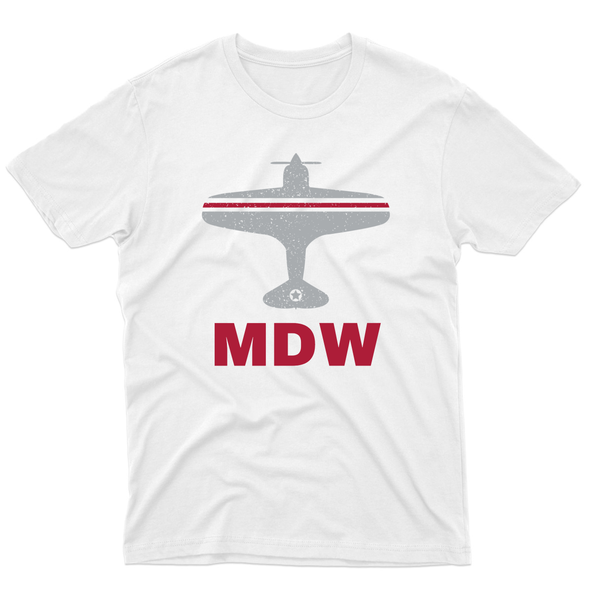 Fly Chicago MDW Airport Men's T-shirt | White