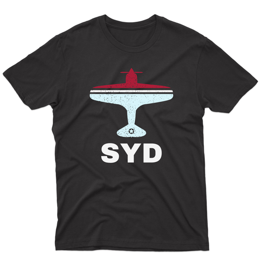 Fly Sydney SYD Airport Men's T-shirt | Black