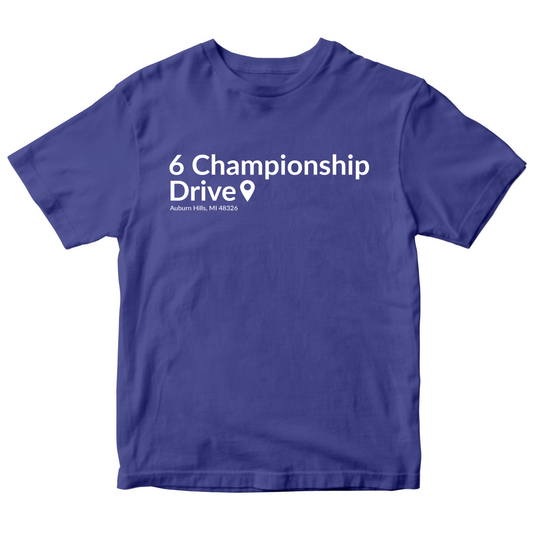 Detroit Basketball Stadium Kids T-shirt | Blue