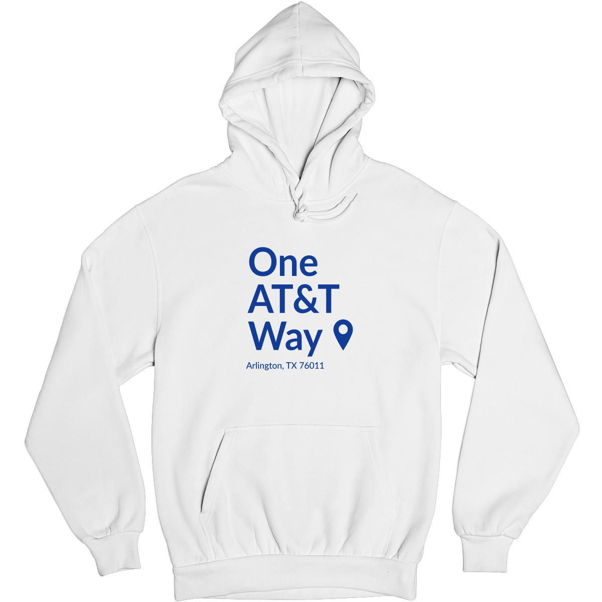 Dallas Football Stadium Unisex Hoodie | White