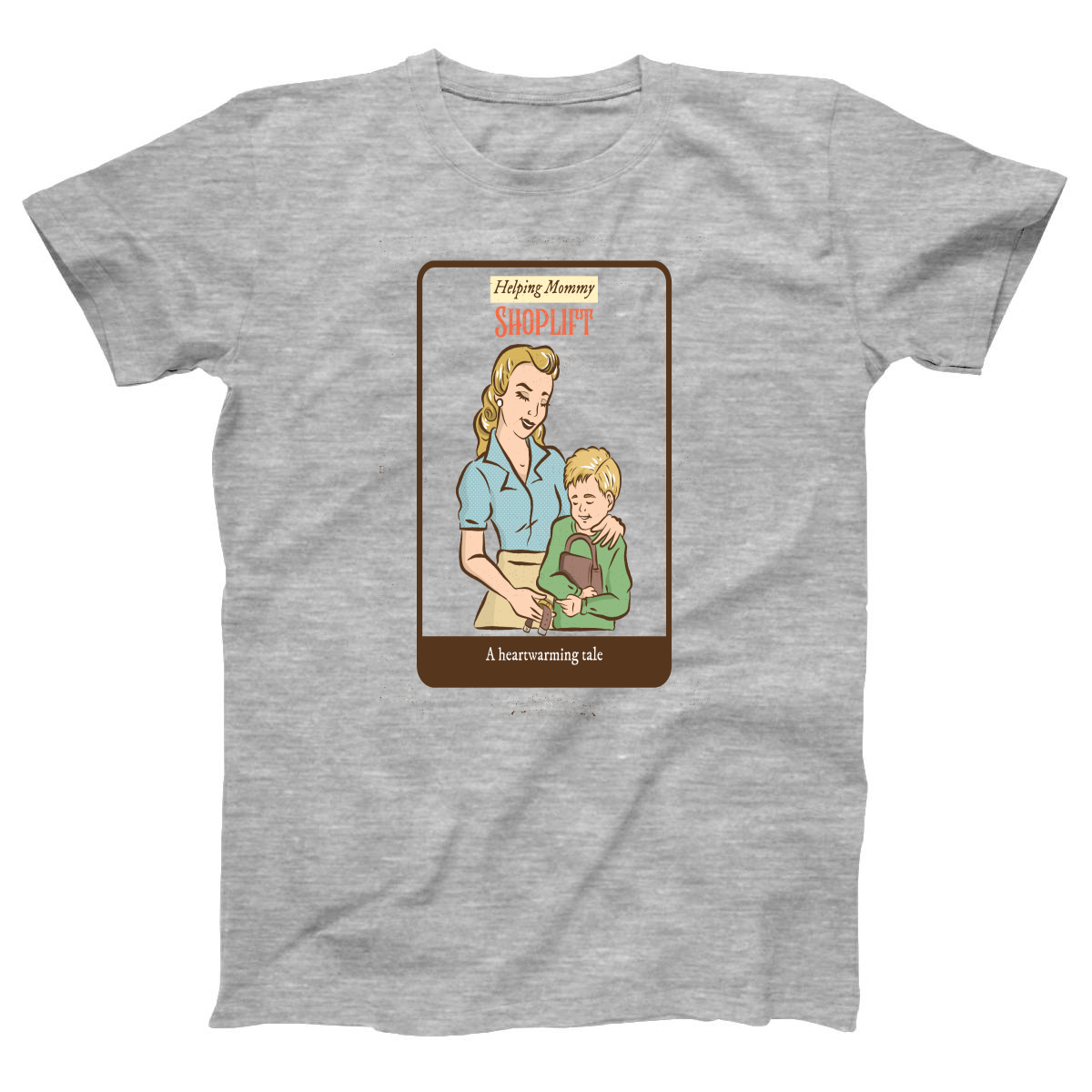 Helping Mommy Shoplift Women's T-shirt | Gray