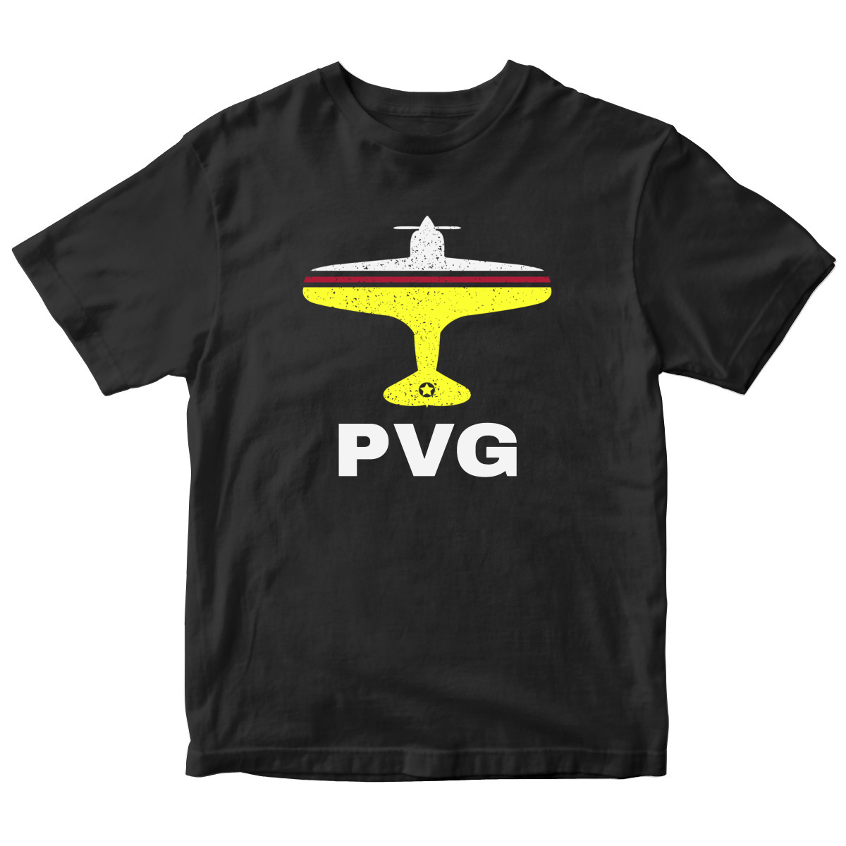 Fly Shanghai PVG Airport Kids T-shirt | Black
