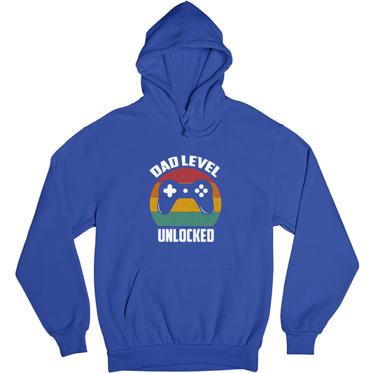 Dad Level Unlocked Unisex Hoodie | Blue