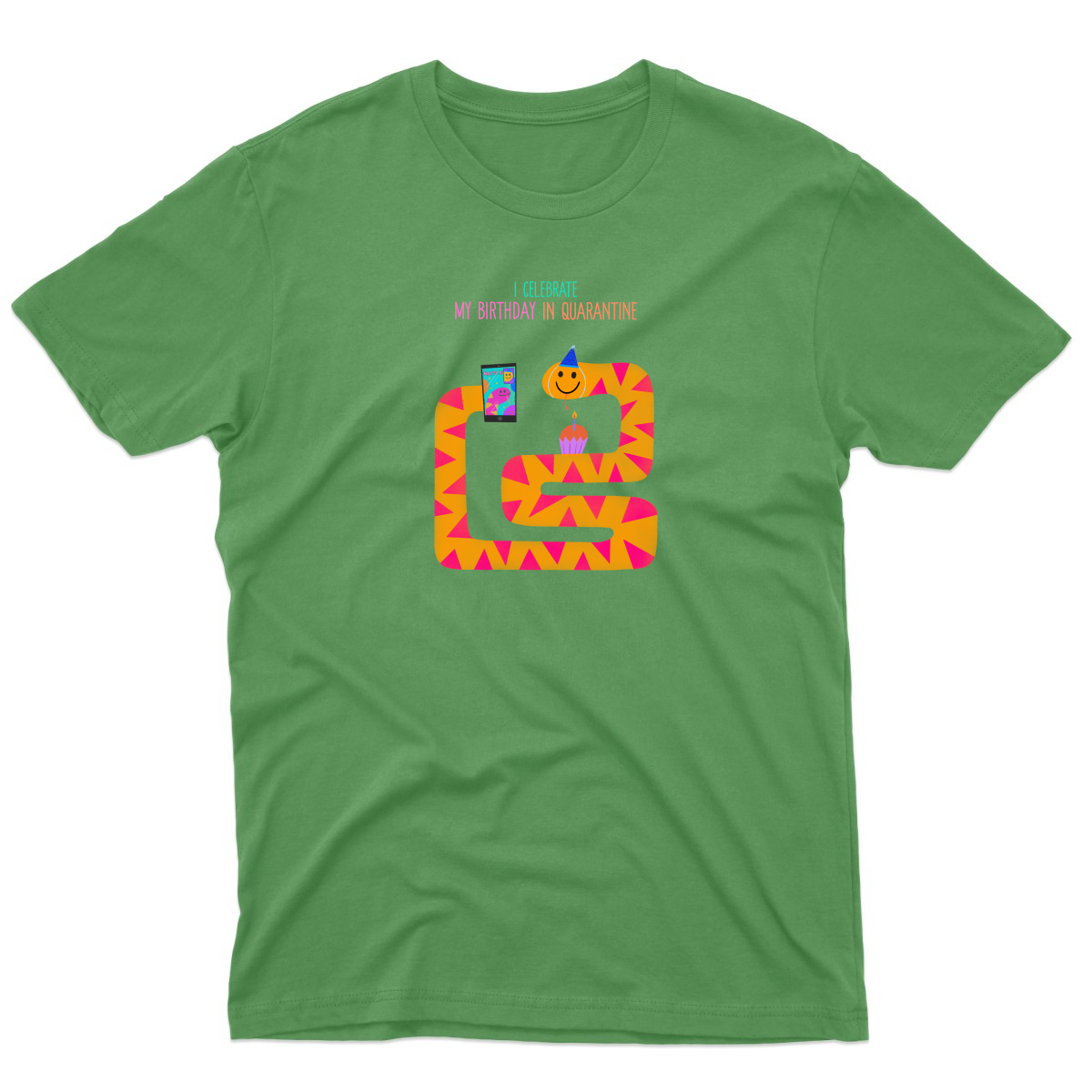 I celebrate my birthday in quarantine Men's T-shirt | Green