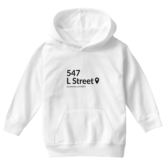 Sacramento Basketball Stadium Kids Hoodie | White