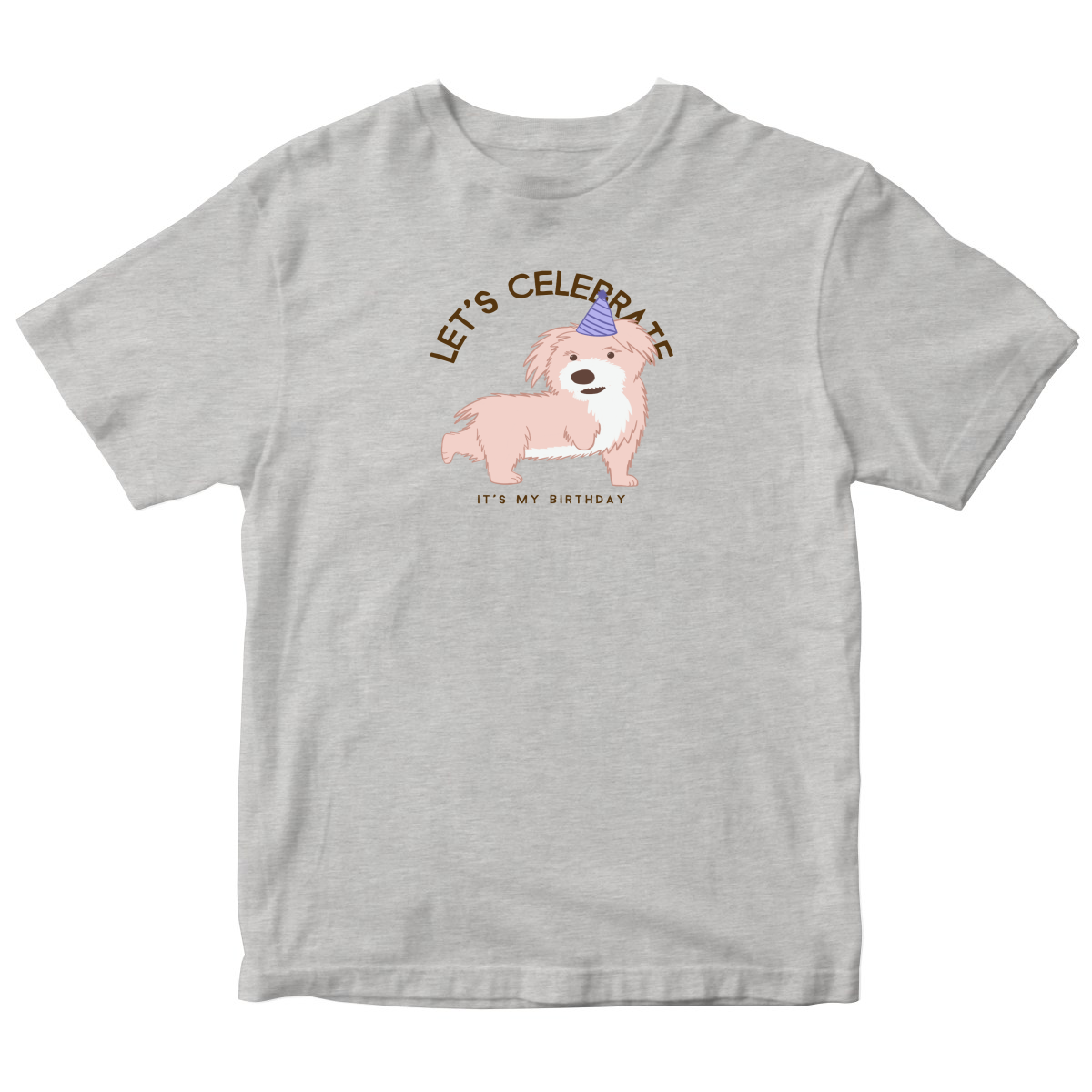 Let's Celebrate It is My Birthday Toddler T-shirt | Gray