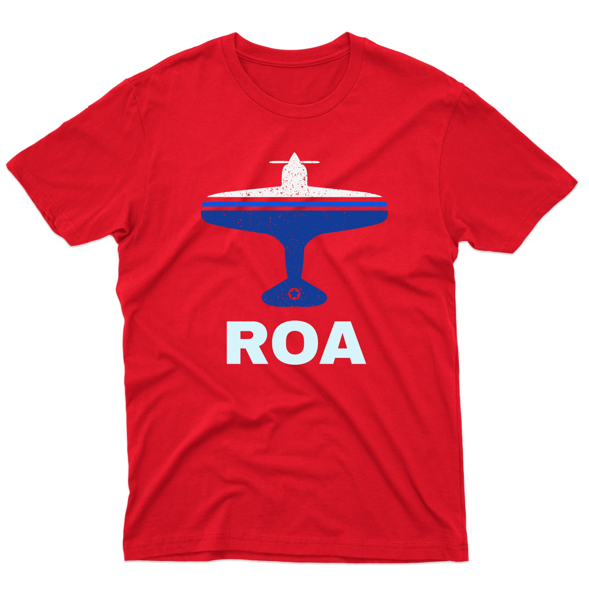 Fly Roanoke ROA Airport Men's T-shirt | Red
