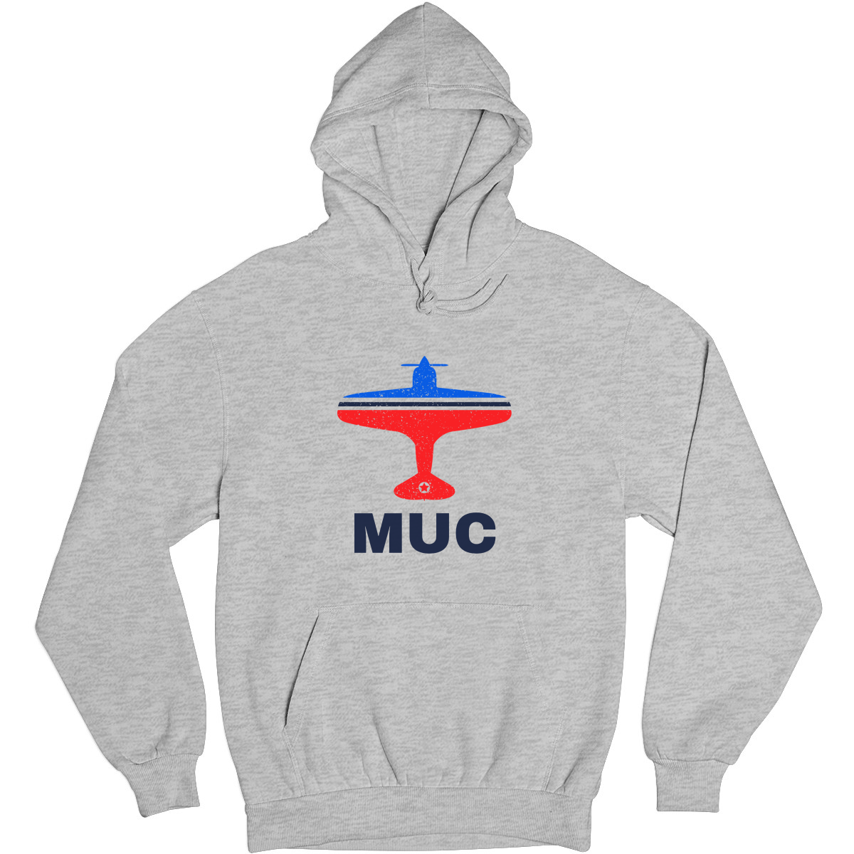 Fly Munich MUC Airport Unisex Hoodie | Gray