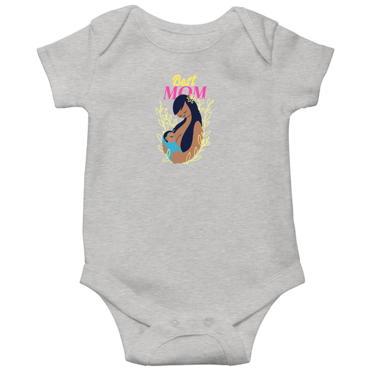 Best Mom Baby Bodysuits | Gray