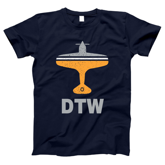 Fly Detrorit DTW Airport Women's T-shirt | Navy