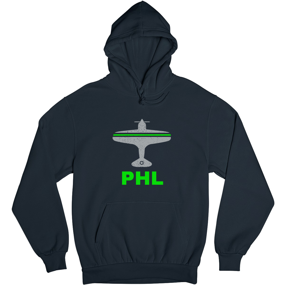 Fly Philadelphia PHL Airport Unisex Hoodie | Navy