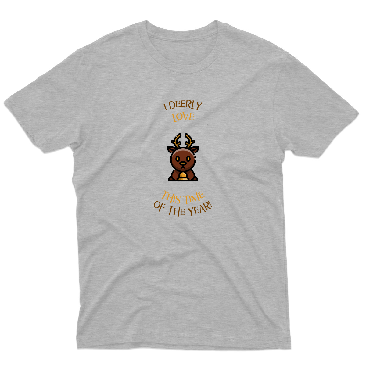 I Deerly Love This Time of the Year! Men's T-shirt | Gray