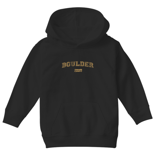Boulder Colorado Represent Kids Hoodie | Black