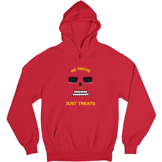 No Tricks Just Treats Unisex Hoodie | Red