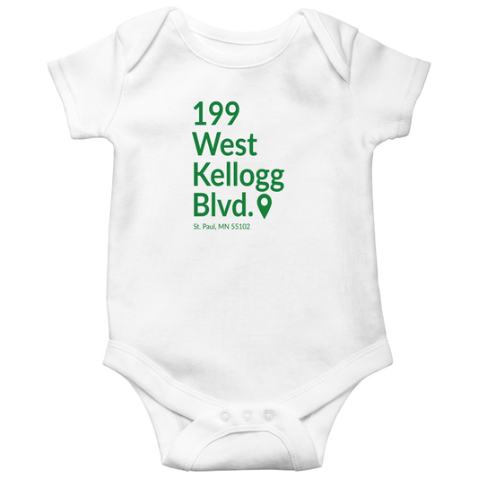 Minnesota Hockey Stadium Baby Bodysuits | White