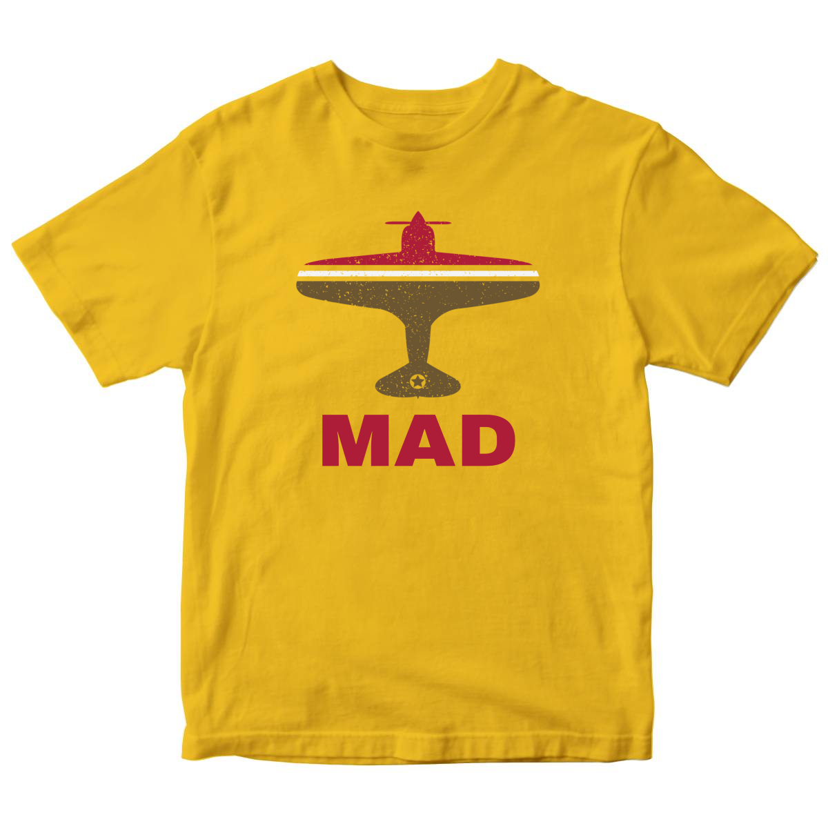 Fly Madrid MAD Airport Kids T-shirt | Yellow