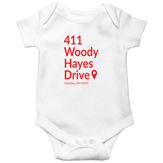 Ohio State Football Stadium Baby Bodysuits | White
