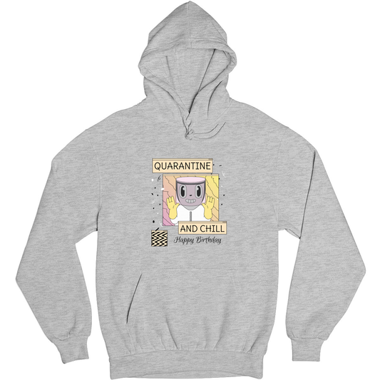 Quarantine and Chill Birthday Unisex Hoodie | Gray