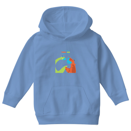 I'm turning three-rex quarantined Kids Hoodie | Blue
