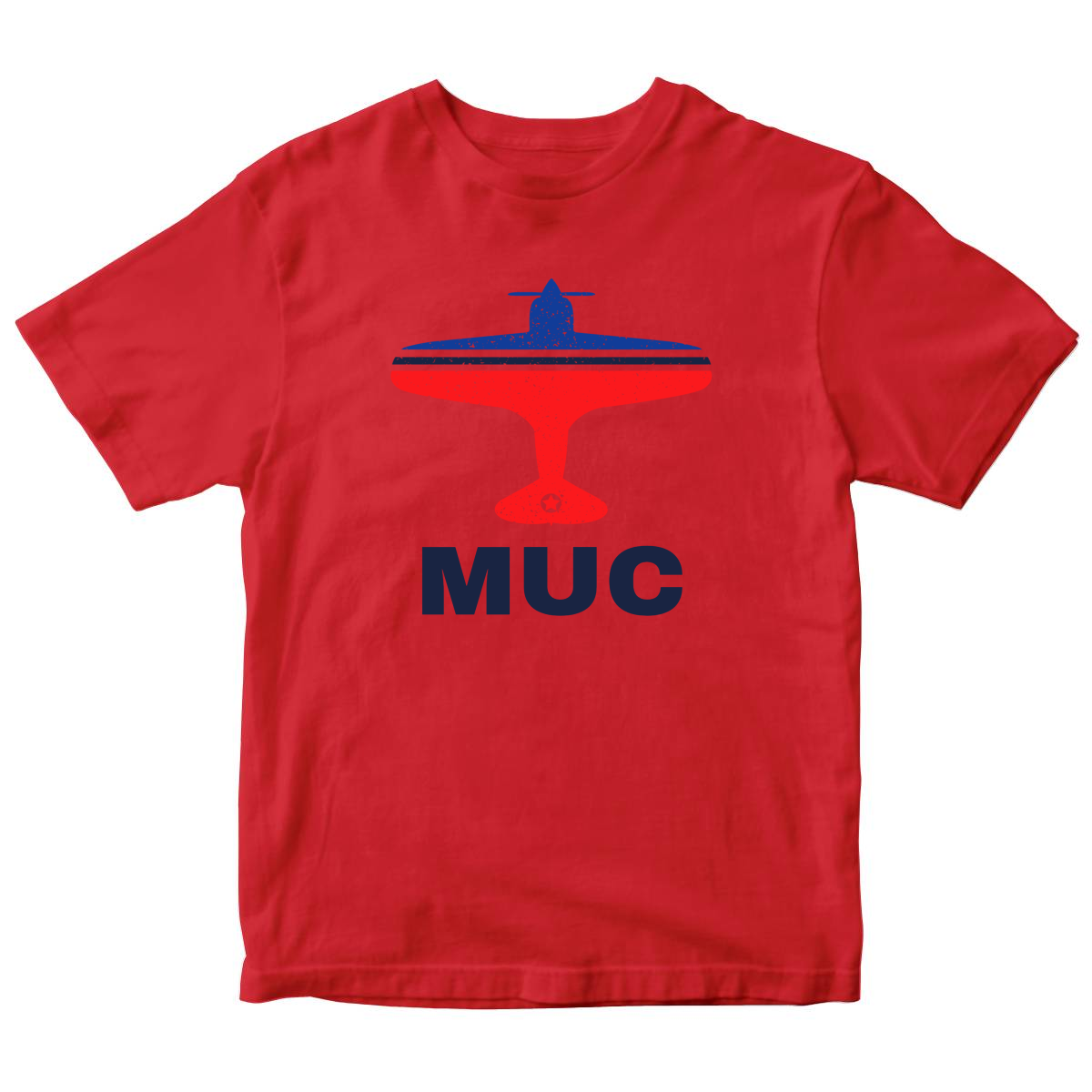 Fly Munich MUC Airport Kids T-shirt | Red