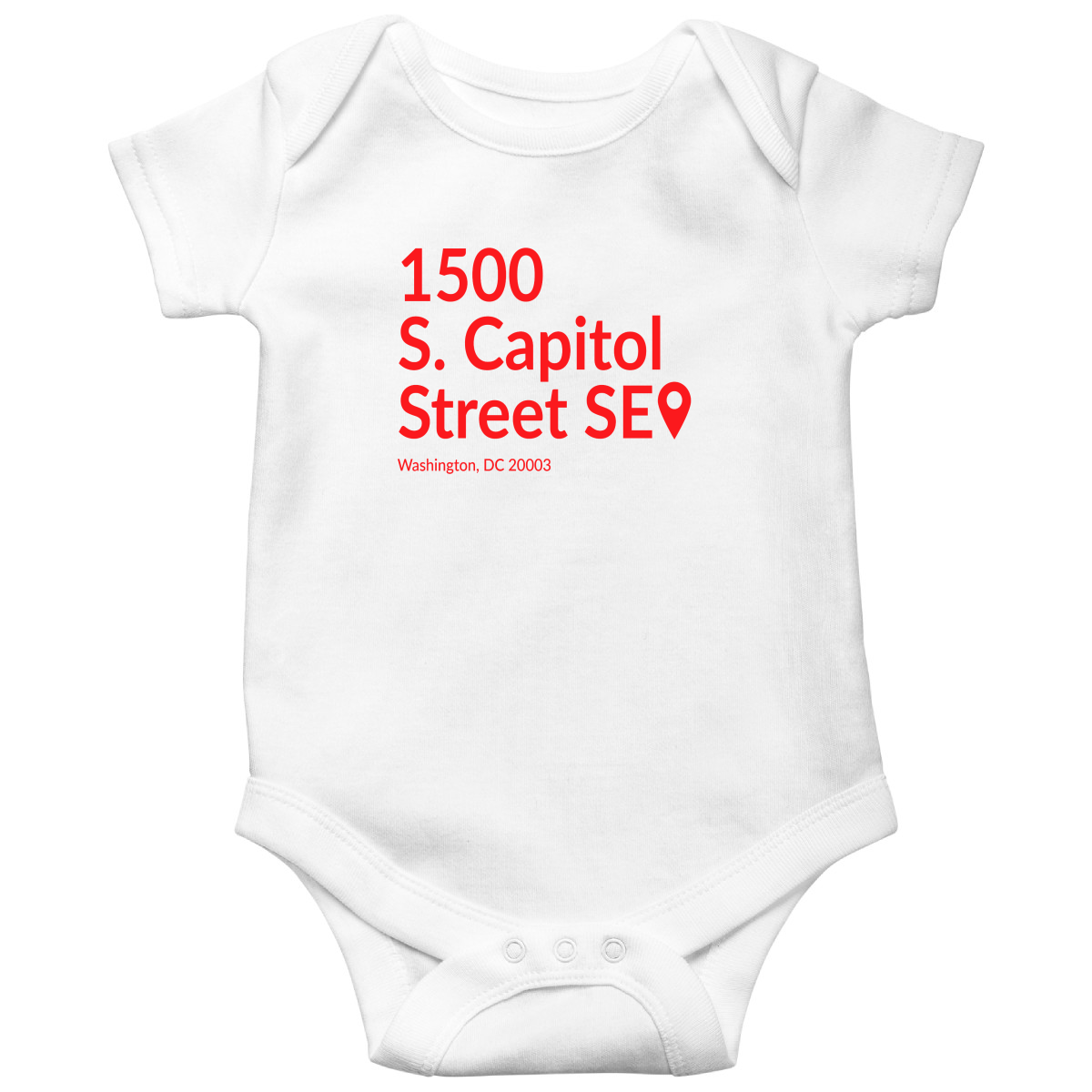 Washington D.C. Baseball Stadium Baby Bodysuits | White
