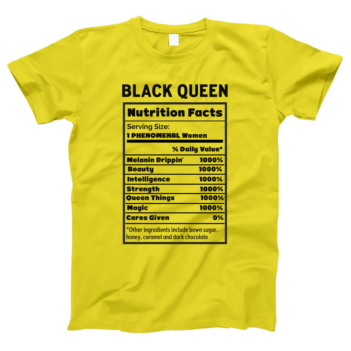 Black Queen Women's T-shirt | Yellow