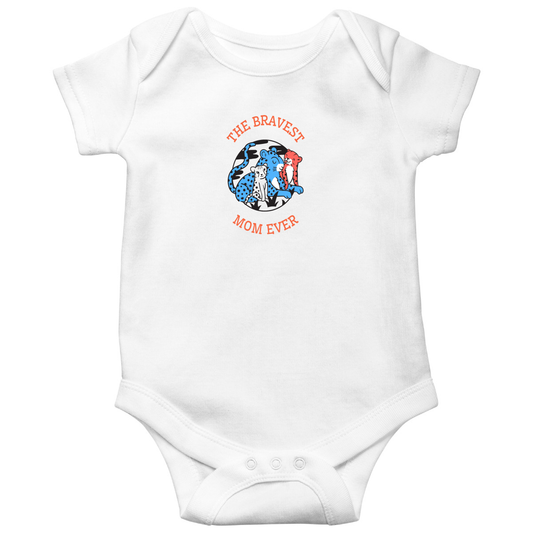 The Bravest Mom Ever Baby Bodysuits | White