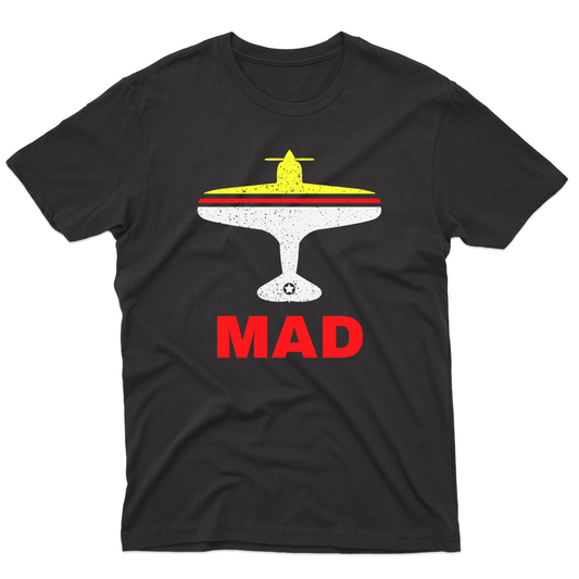 Fly Madrid MAD Airport Men's T-shirt | Black