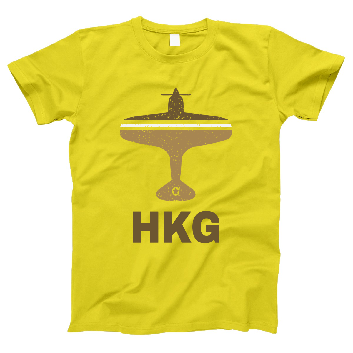 Fly Hong Kong HKG Airport Women's T-shirt | Yellow