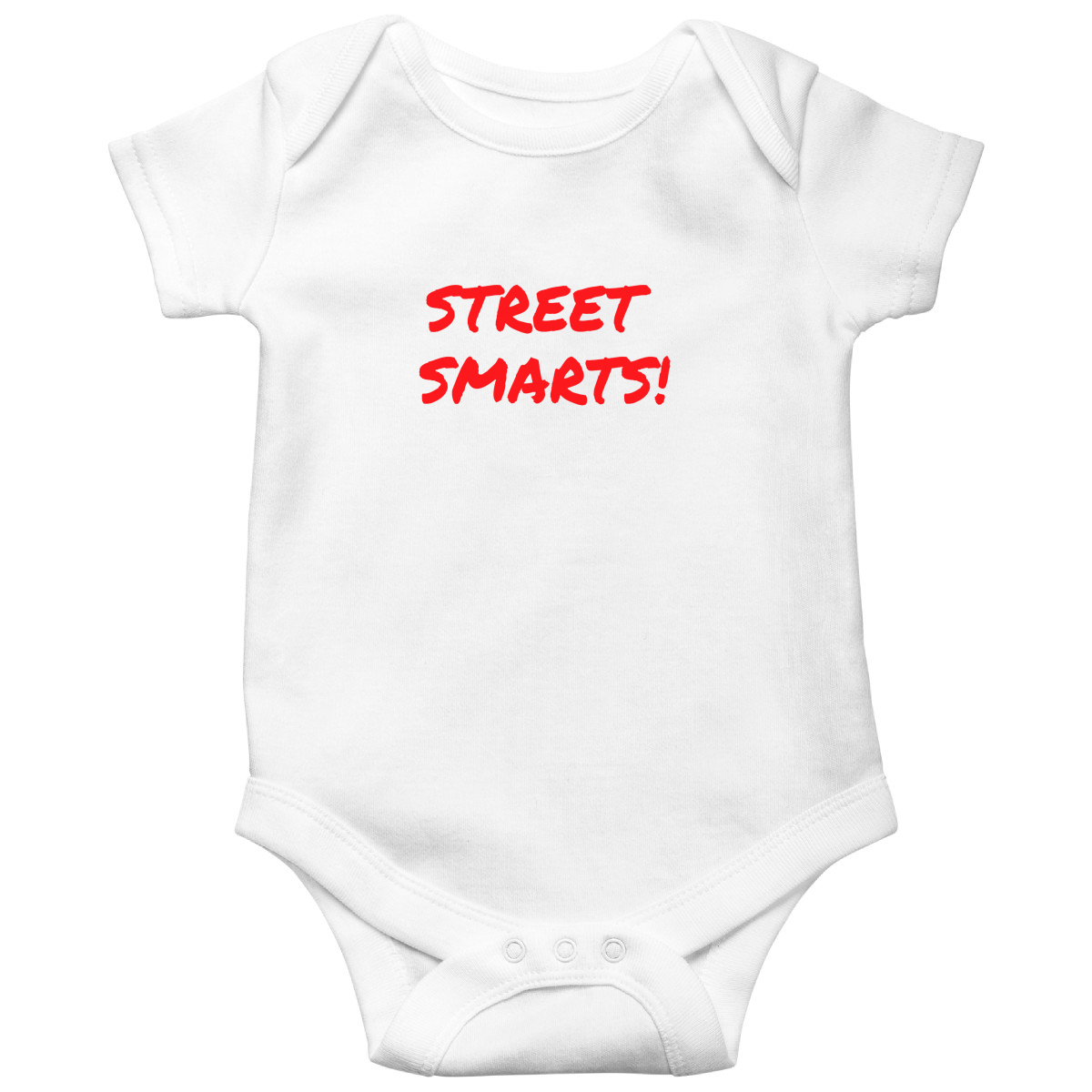 Street Smarts Baby Bodysuits | White