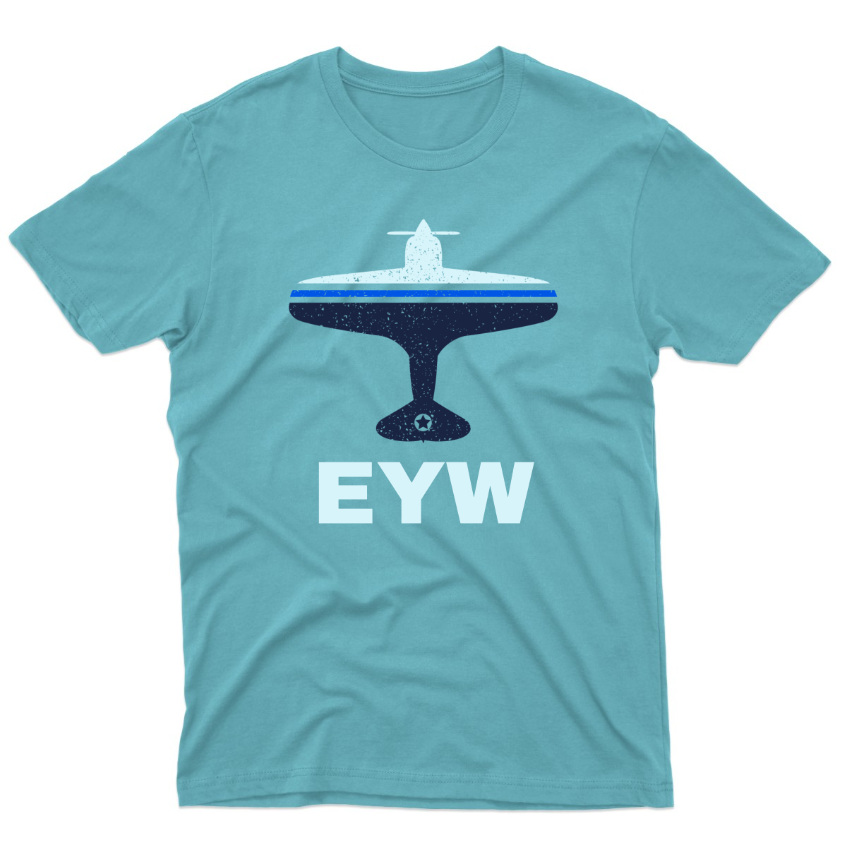 Fly Key West EYW Airport Men's T-shirt | Turquoise