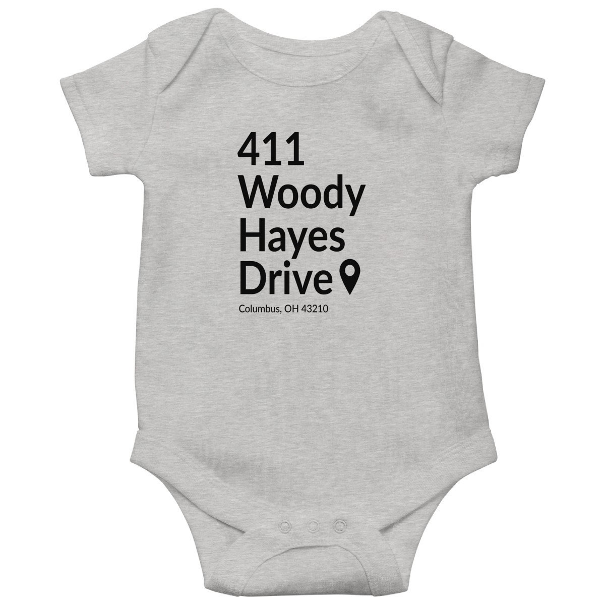 Ohio State Football Stadium Baby Bodysuits | Gray