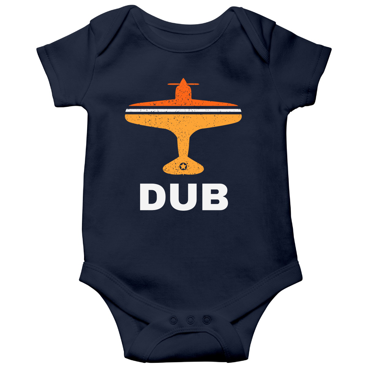 Fly Dublin DUB Airport Baby Bodysuits | Navy