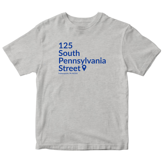 Indiana Basketball Stadium Kids T-shirt | Gray