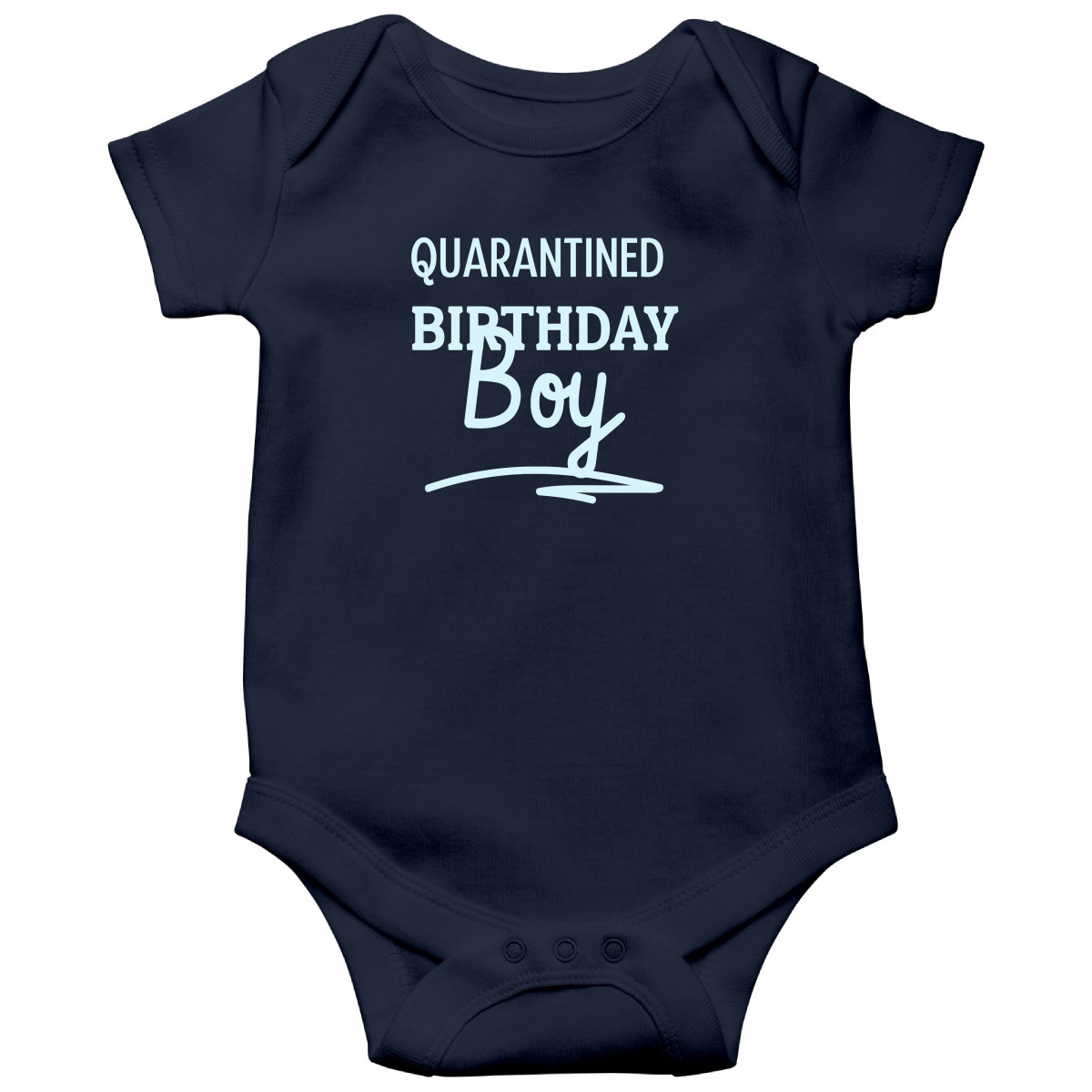 Quarantined Birthday Boy Baby Bodysuits | Navy
