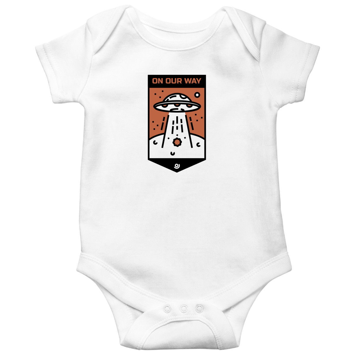 On Our Way Baby Bodysuits | White