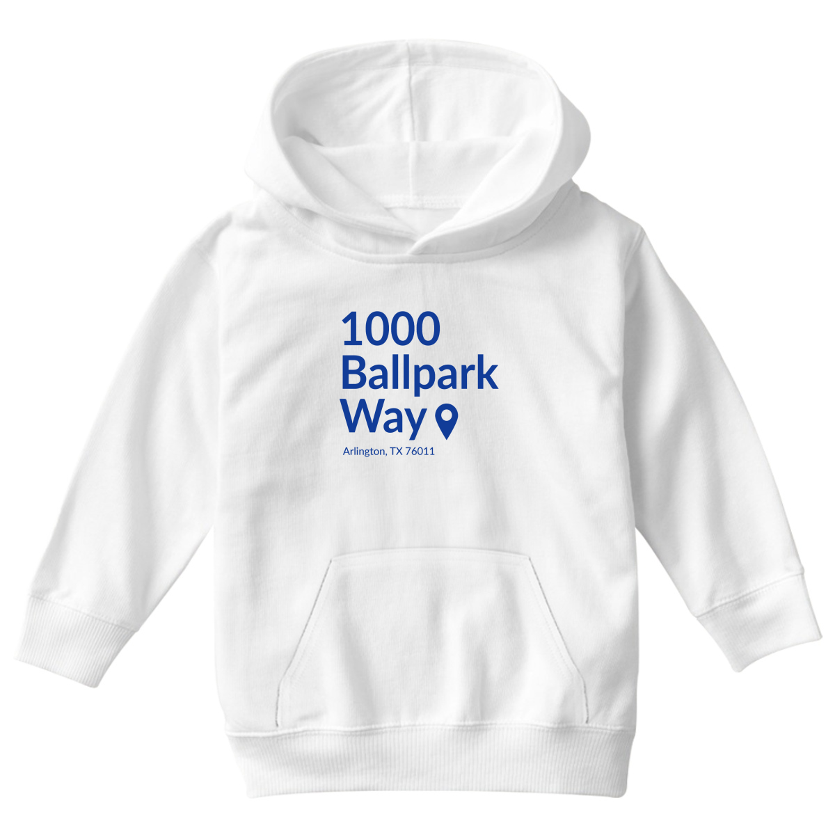Texas Baseball Stadium Kids Hoodie | White